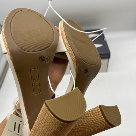 Worthington Womens Lynch Heeled Sandals Ivory Size 9M - Picture 8 of 11